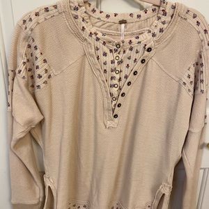 Free People long sleeve Henley top